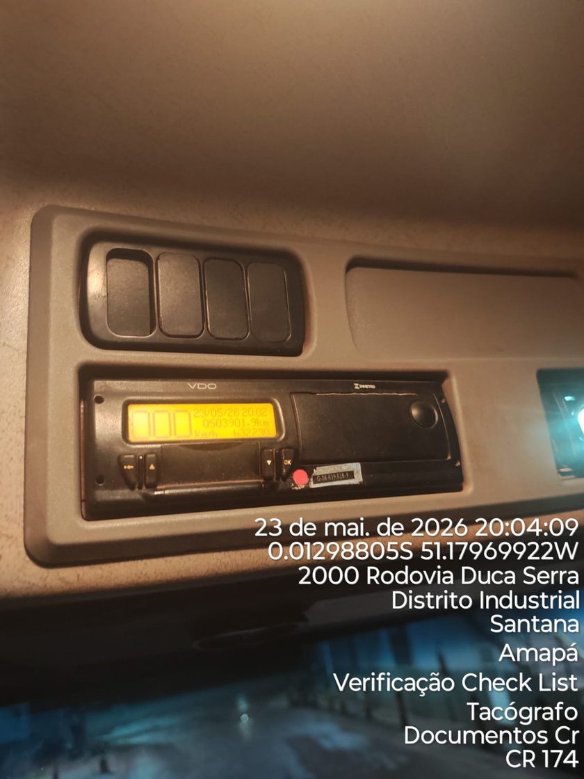 Tacógrafo VDO — verificação obrigatória na blitz